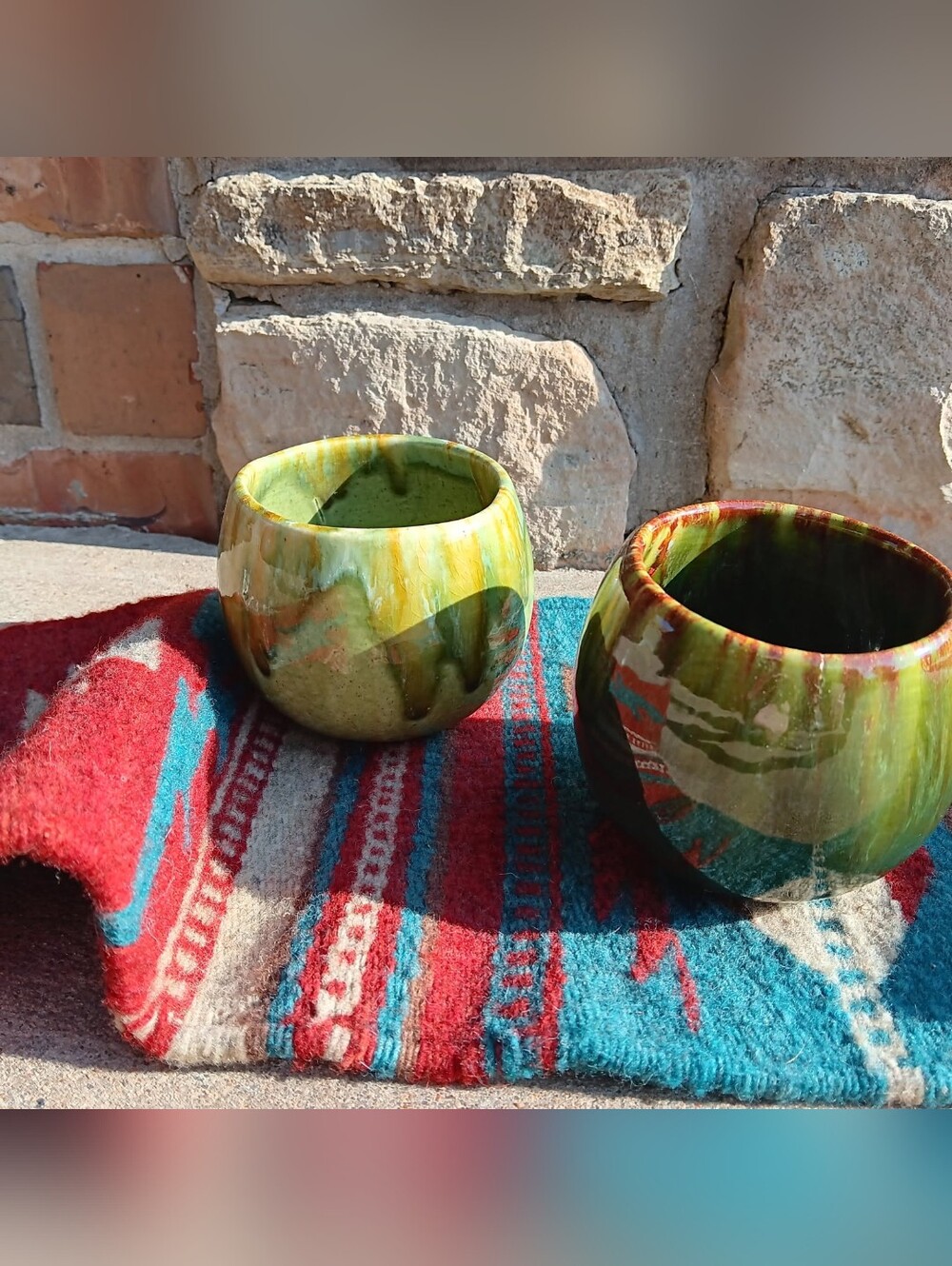 Vintage Creek Native American pottery planter